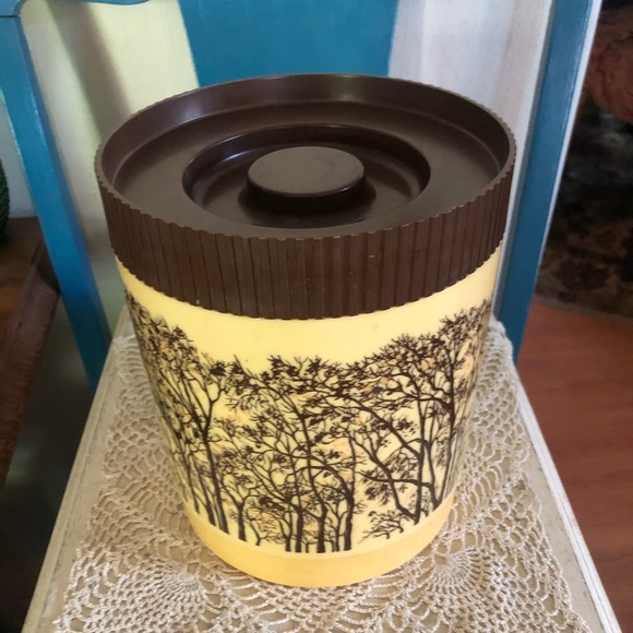 Vintage Other - Vintage Canister w Tree Motif by ALLADINWARE